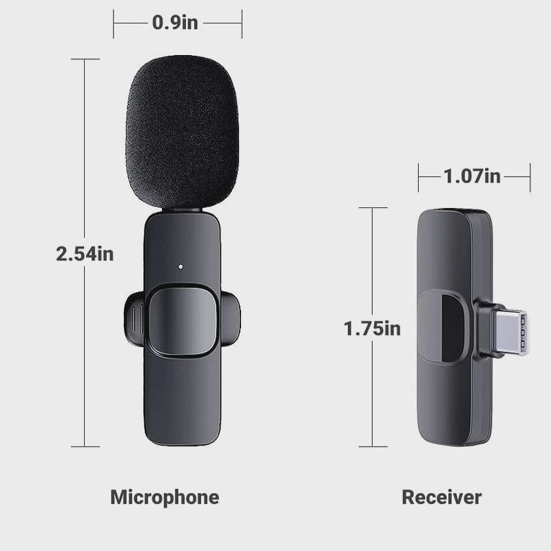 Draadloze Lavalier Microfoon voor iPhone & Android: Mini Mic voor Live Broadcast, Gaming & Video Opnames