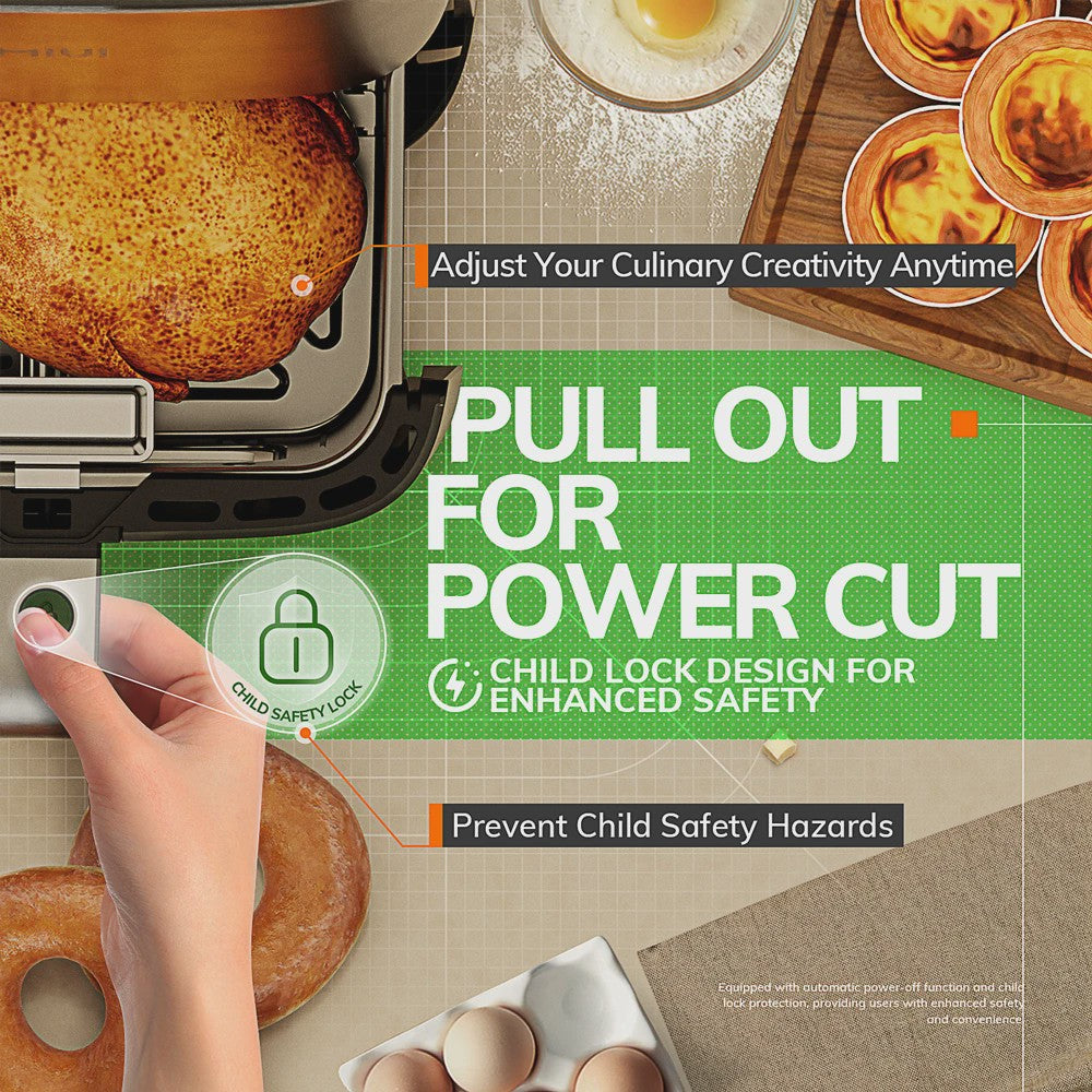 5L Airfryer met Cyclone Technologie: Gezond Frituren met Touch Control & Zichtvenster