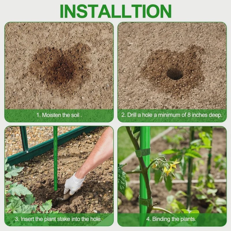 20x Stevige Tuinstokken - Multifunctionele Ondersteuning voor Groenten, Klimplanten & Fruit