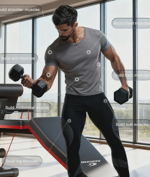 Verstelbare Trainingsbank voor Krachttraining - Multifunctioneel & Draagbaar Fitnessapparaat
