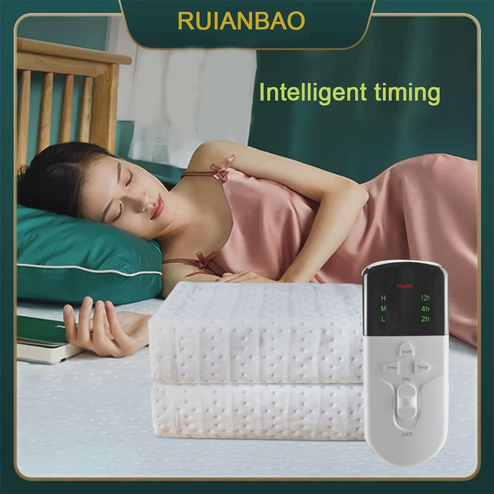 RUIANBAO Elektrische Deken 150x80cm - Zacht & Verwarmend met Timerfunctie