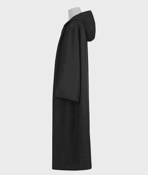 Zwarte Tovenaars Gewaad met Capuchon - Lang Kostuum voor Halloween & Cosplay (Volwassenen & Kinderen)