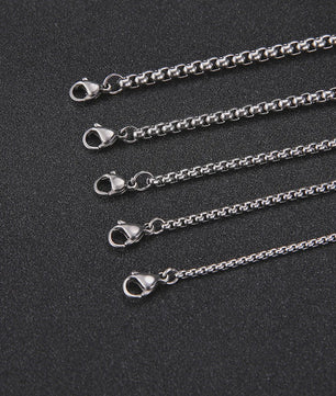 RVS Heren Kettingen: Cuban, Figaro & Box Stijlen (3-10mm breed, 45-60cm lang)