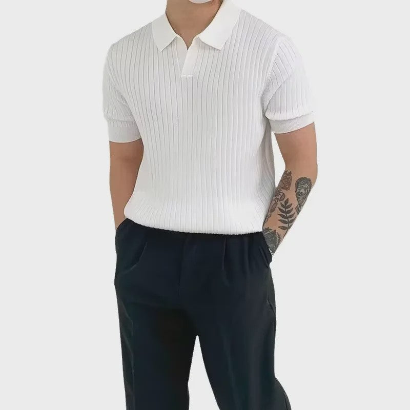 Herentrui Poloshirt Korte Mouw Gebreid - Zomer Casual Fashion
