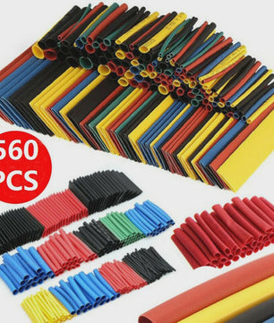 Set Hittekrimpbuis 2:1 - Diverse Aantallen (164-800 Stuks) voor Kabelisolatie en Reparatie