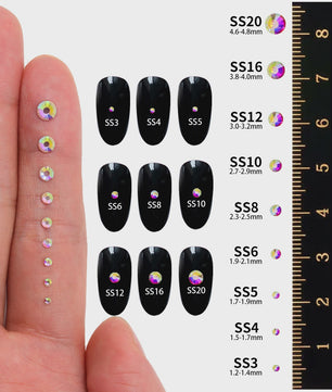 1440 Stuks Hotfix Kristallen Steentjes SS6-SS20 - DIY Nail Art & Decoratie