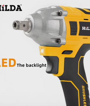 HILDA Accu Slagschroefmachine Brushless Krachtig 1/2" met Makita Batterij Compatibiliteit