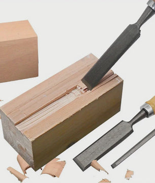 Set van 4 Beitelhoutbeitels met Beukenhouten Handvat - 8/12/16/20mm