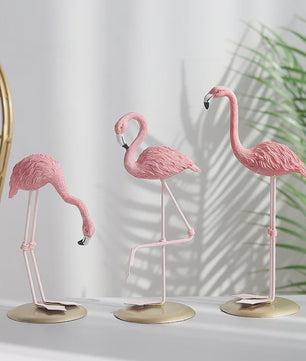 Roze Flamingo Ornament - Stijlvolle Hars Decoratie voor Huis, Kantoor & Cadeau