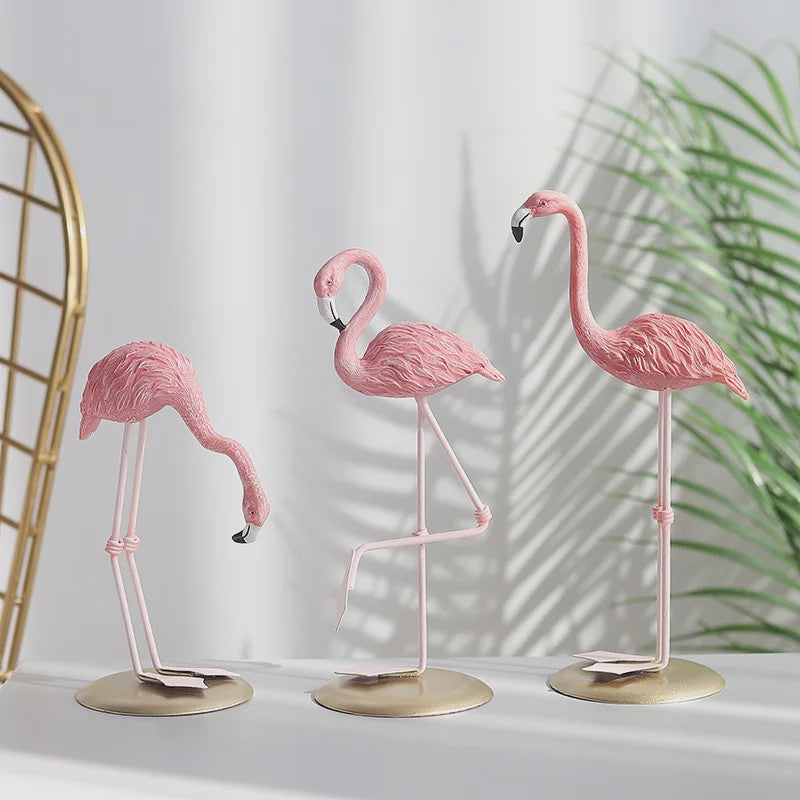 Roze Flamingo Ornament - Stijlvolle Hars Decoratie voor Huis, Kantoor & Cadeau