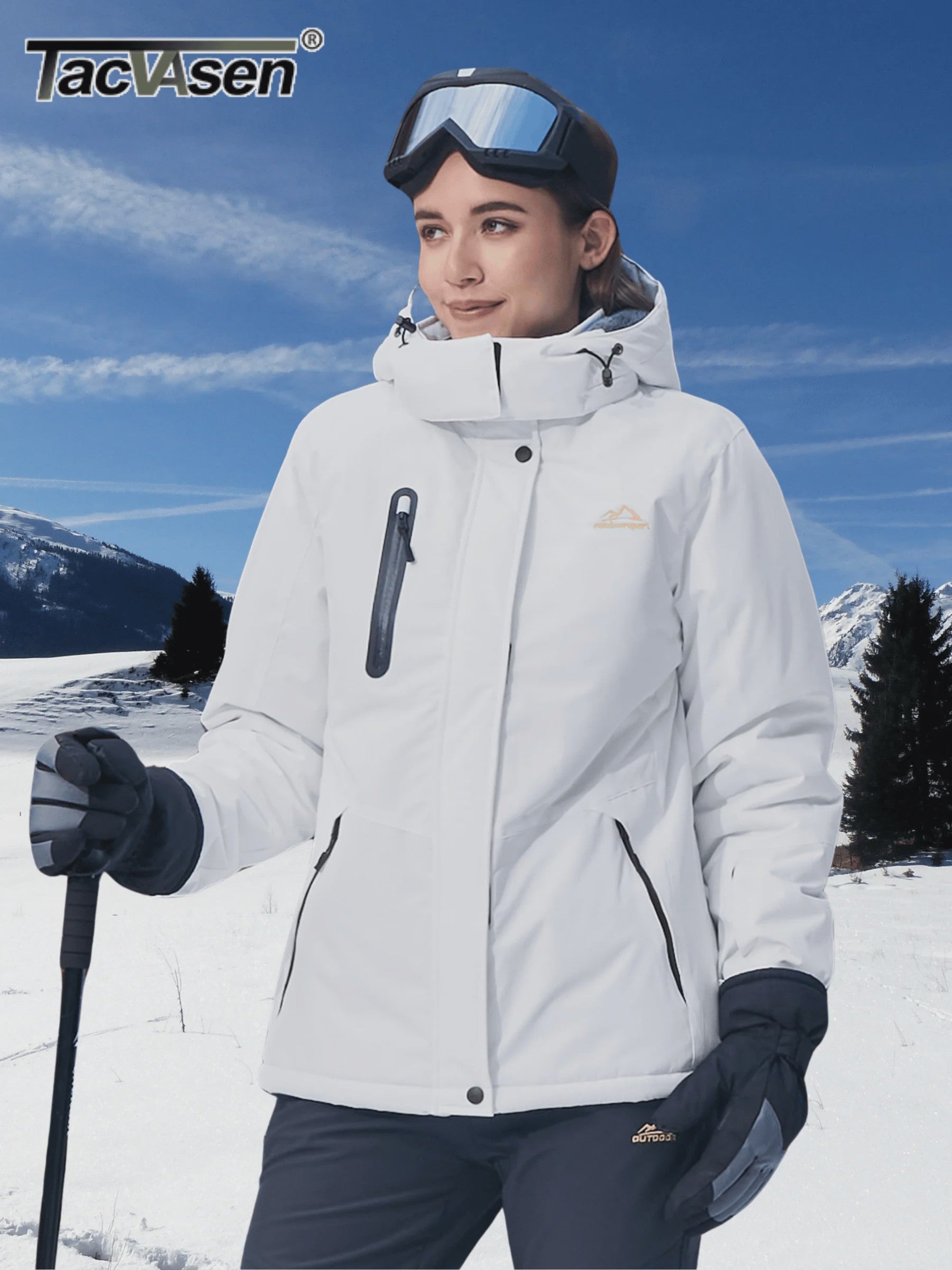 TACVASEN Dames Winter Parka Jas - Fleece gevoerd, Waterdicht & Winddicht Ski Jack