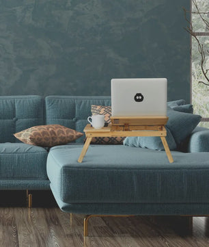 Houten Laptoptafel voor Bed & Bank - Opvouwbaar, Verstelbaar, met Lade