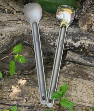 Tiartisan Titanium Spork: Ultralichte Lange Lepel & Vork voor Outdoor Avonturen
