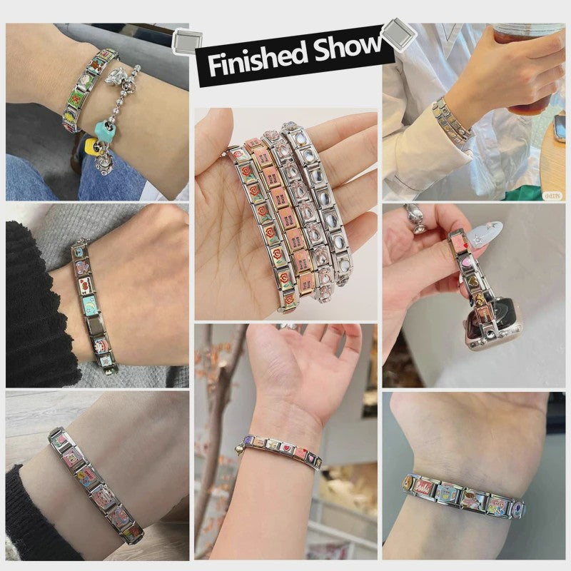 Zee Dieren Charms voor Italiaanse Bedelarmbanden - Sterrenvis, Kwal, Schelp & Walvis - DIY Sieraden Maken
