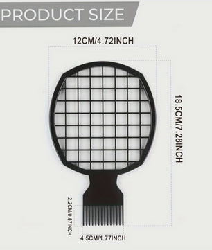 Afro Twist Haar Kam - Duurzame Grid Mesh Styling Tool voor Krullend en Kroeshaar
