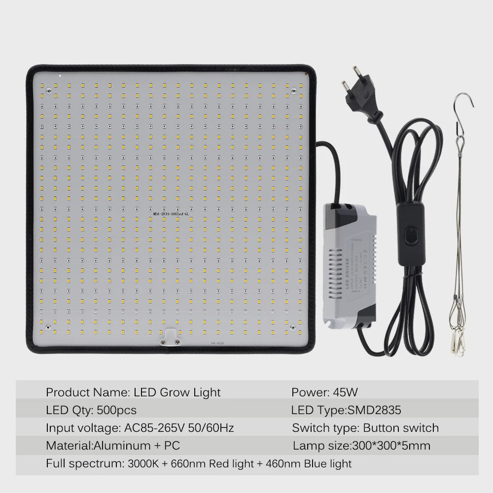 45W Full Spectrum LED Groeilamp - Dimbare Aluminium Kweeklamp voor Planten
