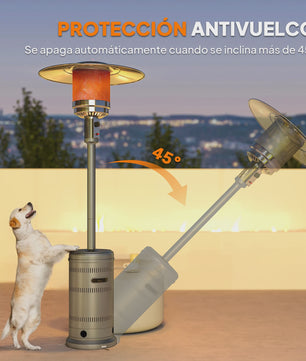 Outsunny Terrasverwarmer Gas 13000W - Draagbaar, Verstelbaar & Veilig