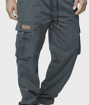 Herfst/Zomer Heren Cargo Werkbroek met Koordsluiting en Meerdere Zakken