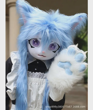 Furry Cosplay Masker Hoofddeksel - Kat & Konijn Stijl voor Kinderen & Feestjes