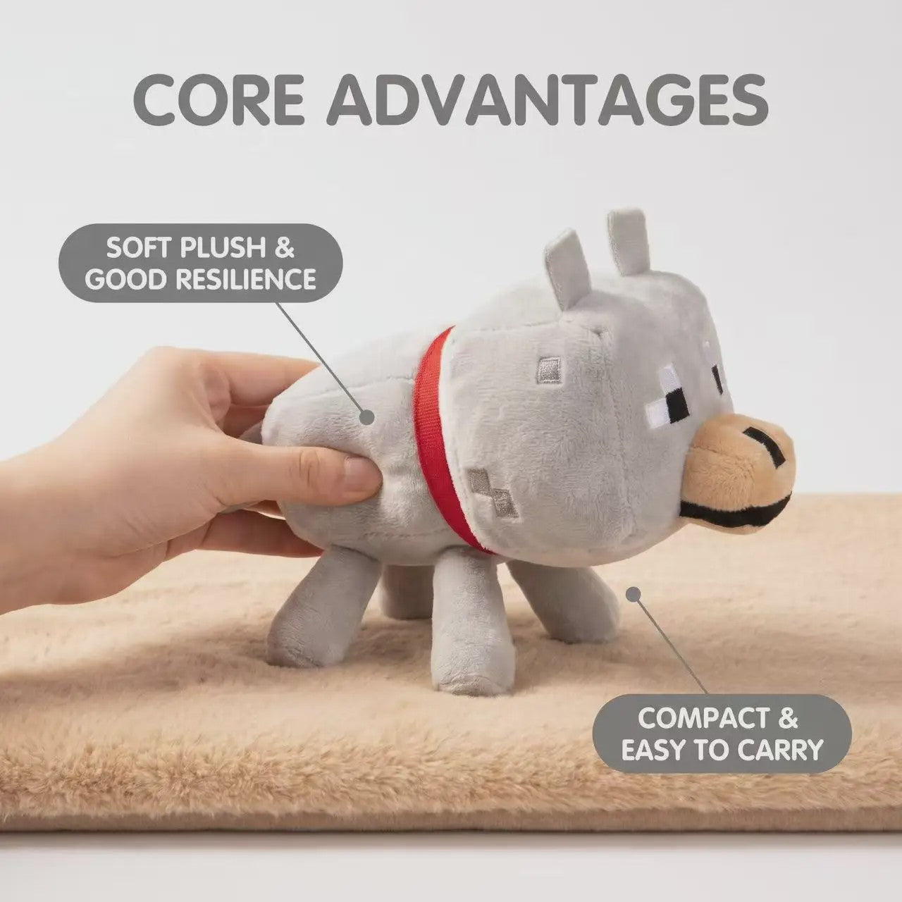 Pluche Wolf Knuffel 20cm - Zacht & Duurzaam Speelgoed voor Kinderen