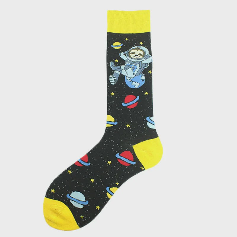 Unisex Happy Socks met Vrolijke Ontwerpen: Dinosaurus, Alien, Haai & Meer
