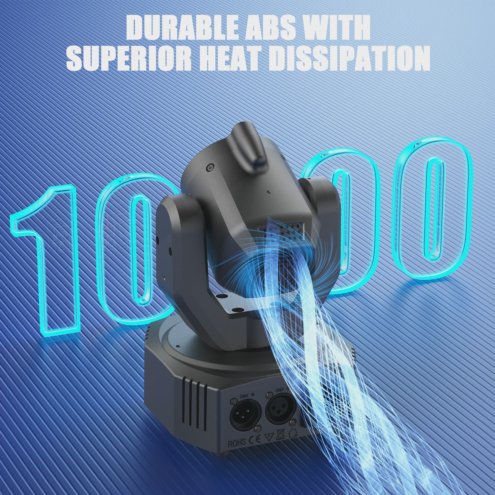 U'King Mini 30W Moving Head Spot Beam LED 4IN1 RGBW Strobe DMX Geluidsgestuurd DJ Verlichting