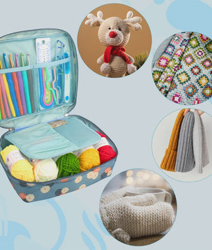 Complete Haak- en Breiset met Opbergtas: Ergonomische Haken, Naalden & Accessoires