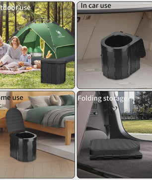Draagbaar Camping Toilet - Opvouwbaar Kamperen, Auto & Buiten - Met Deksel
