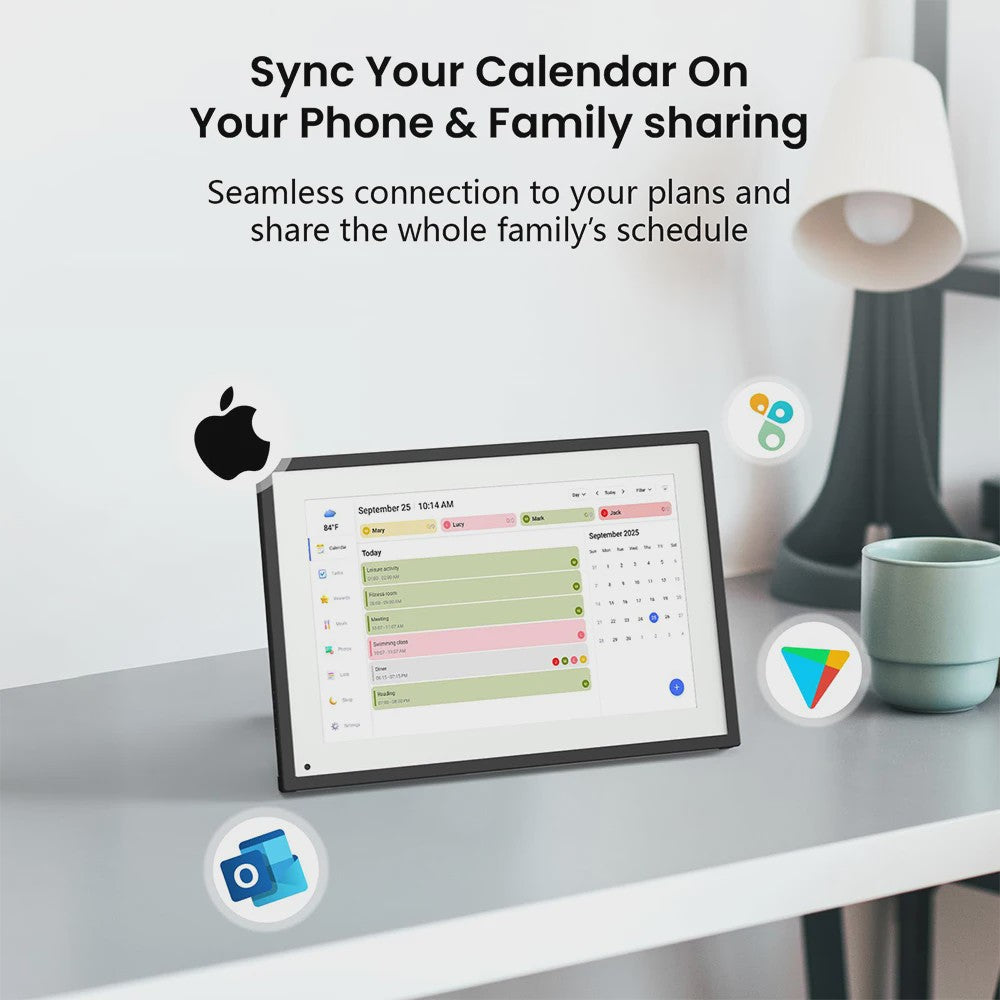 Interactief 10.1" Digitaal Kalender & Planner Scherm met Touchscreen