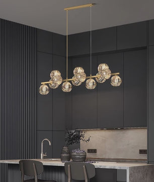 Moderne LED Plafondlamp - Hanglamp met Kristallen Bollen voor Woonkamer & Eetkamer