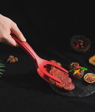 2-in-1 Spatel Tang: Grip & Flip voor Eieren, Vis en Meer