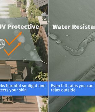 Waterdicht UV-Beschermend Schaduwdoek met Oogjes - Veelzijdig voor Tuin, Camping & Terras
