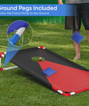 Draagbare Cornhole Toss Set - Outdoor Spel met 8 Bean Bags & Draagtas (3 x 2 Ft)