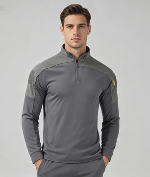 Tactisch Outdoor Shirt met Halve Rits en Ademende Stof - Militair & Jacht