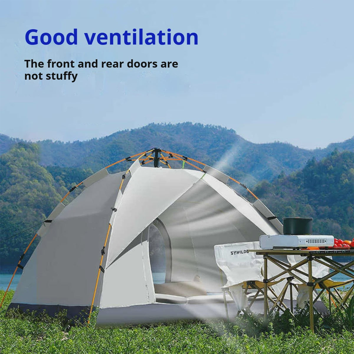 Automatische Pop-Up Tent voor 3-4 Personen - Snel Opzetbaar, Water- en Zonwerend