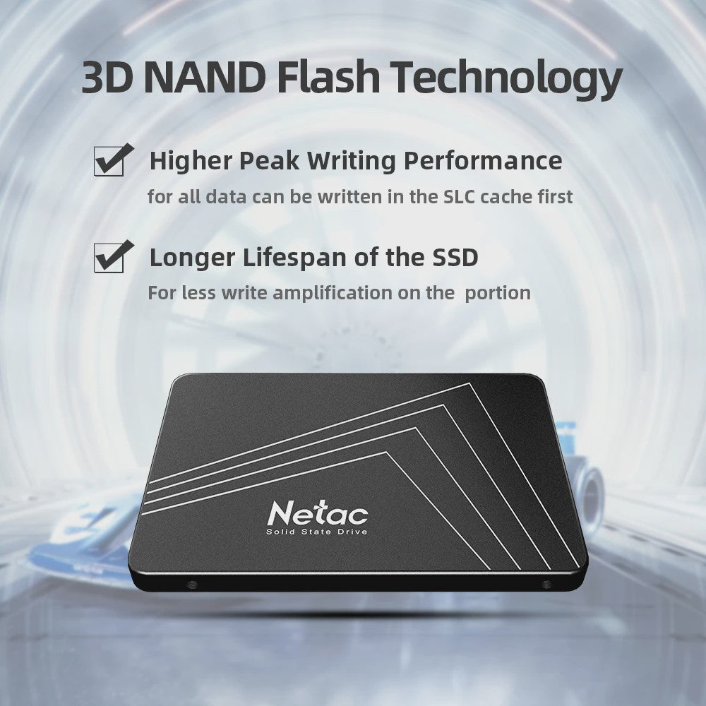 Netac Interne SATA SSD 2TB - Snelle Opslag voor Laptop & PC