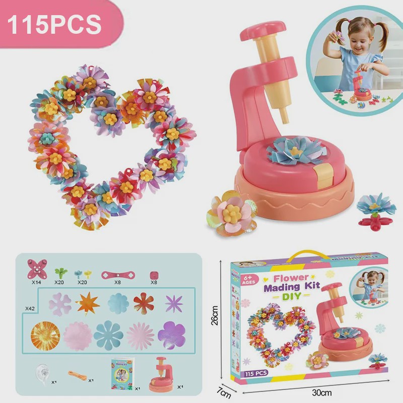DIY Bloemen Knutselset met Embossing Machine - Interactief Speelgoed voor Kinderen