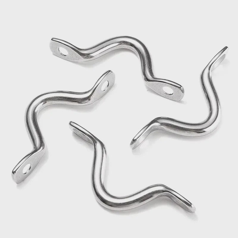 4x RVS Oogbouten / Tie-Down Straps voor Boten en Maritieme Toepassingen