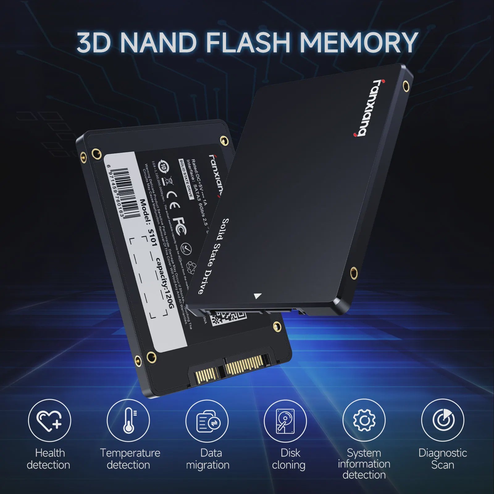 Fanxiang S101Q 2.5" SATA III SSD - Snelle Interne Solid State Drive (512GB - 4TB)