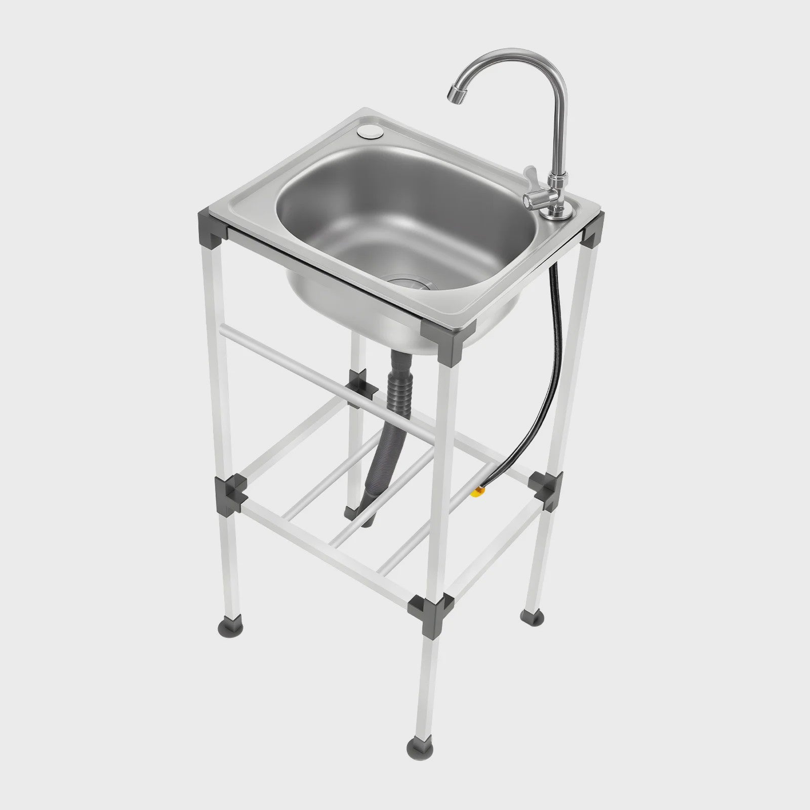 RVS Vrijstaande Spoelbak met 360° Draaibare Kraan - Keuken, Wasruimte, Commercieel