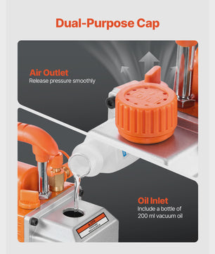 SucceBuy Vacuümpomp voor HVAC: 1- & 2-Traps, 3.5-7 CFM
