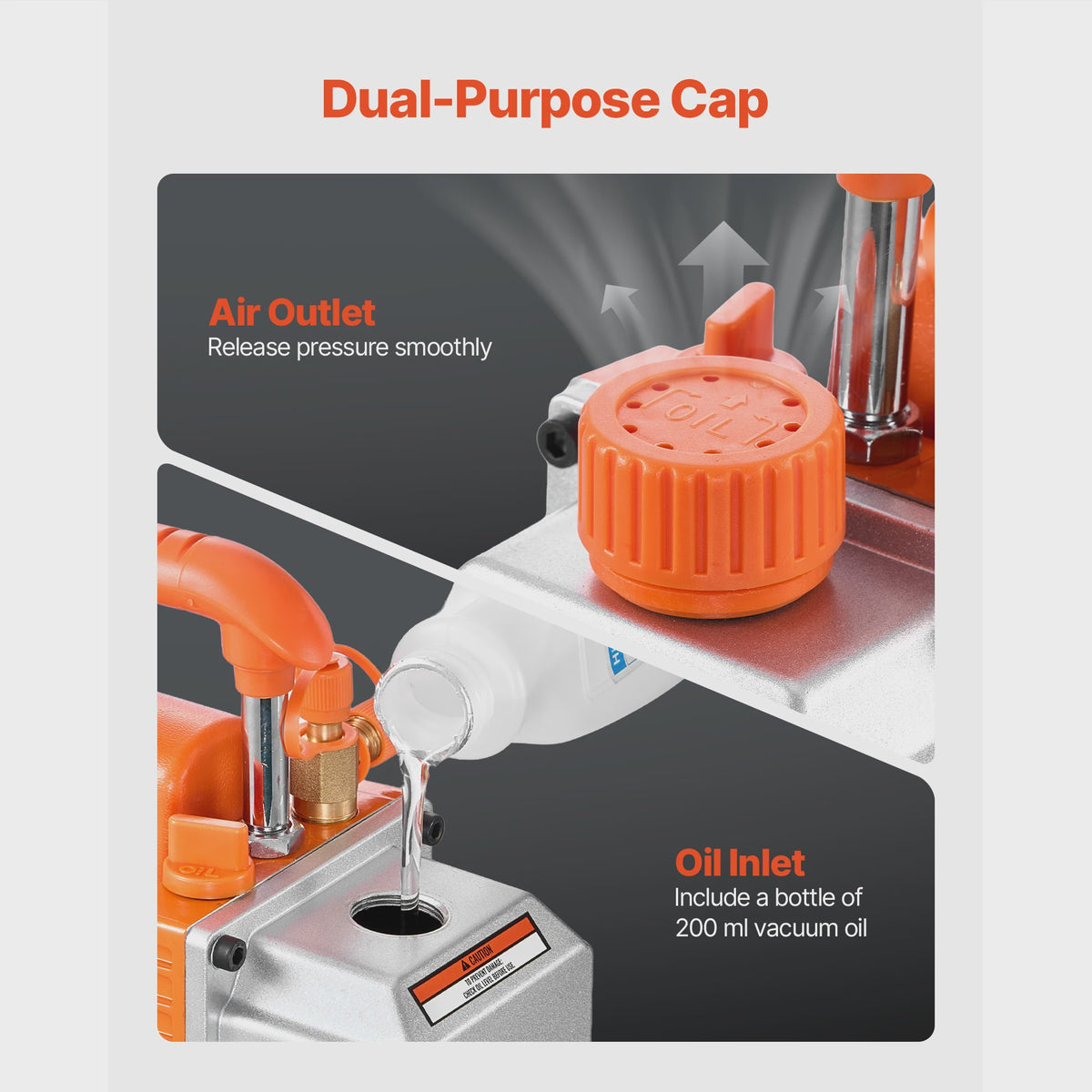 SucceBuy Vacuümpomp voor HVAC: 1- & 2-Traps, 3.5-7 CFM