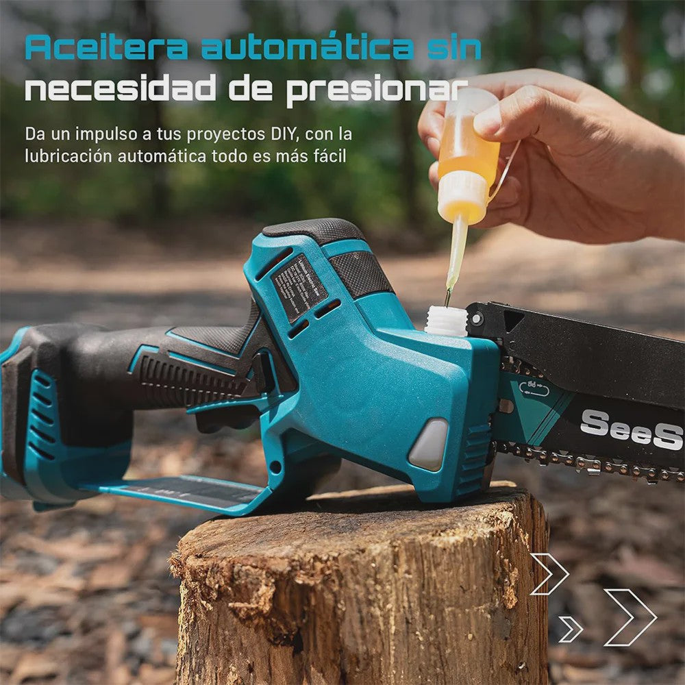 Draadloze Mini Kettingzaag 6-inch - Krachtig en Compact voor Tuin en Houtbewerking