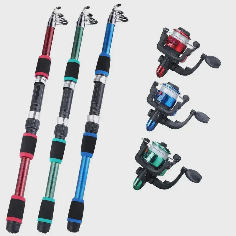 Telescopische Vishengel Set met Molen - Kinderen & Reizen