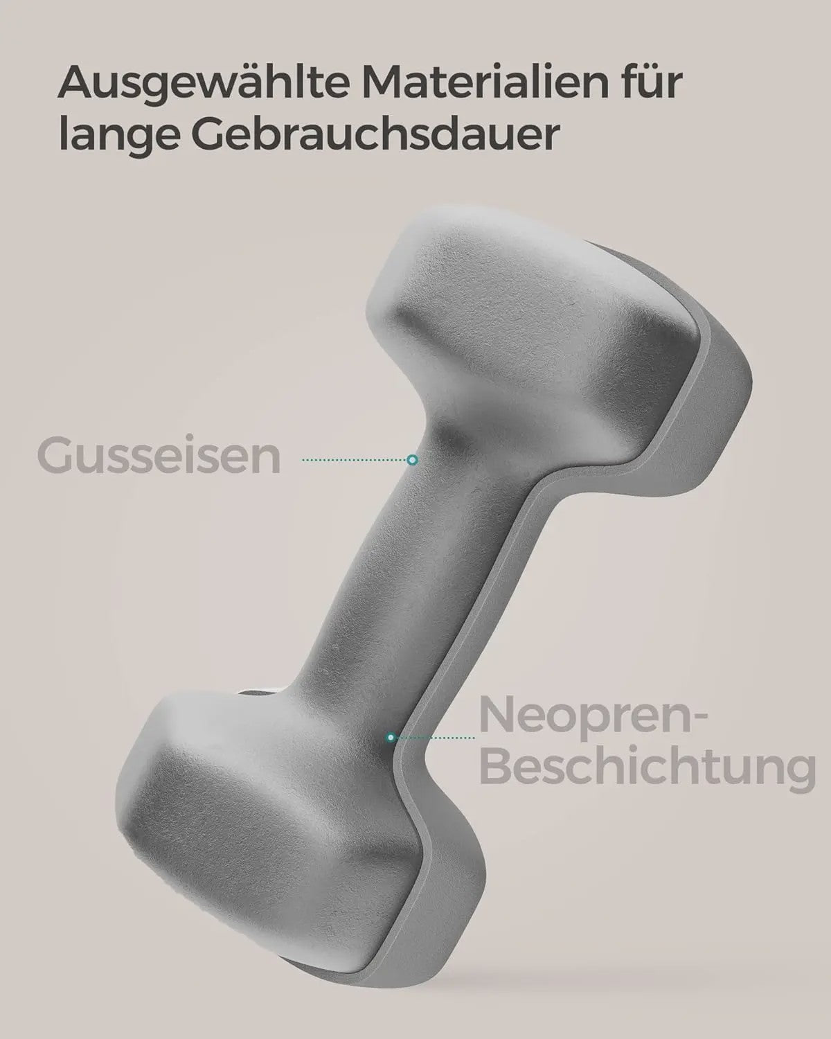 SONGMICS Dumbbell Set 2x5 kg - Hexagon Vorm met Neopreen Coating