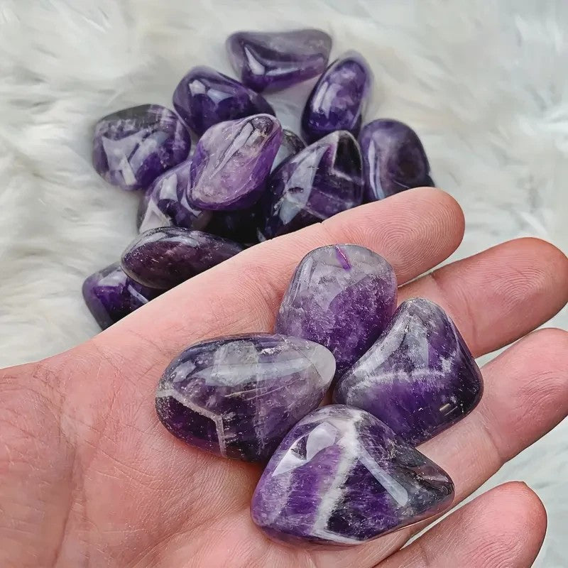 100g Gekantelde Amethist Kristallen - Gepolijste Edelstenen voor Woondecoratie & Reiki