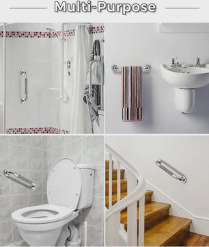 RVS Badkamer Handgreep & Douchesteun - Anti-slip Veiligheidshandgreep & Handdoekrek