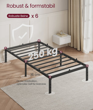 VASAGLE Metalen Bedframe - Modern, Stijlvol en Ruimtebesparend