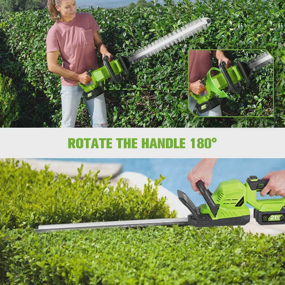 ONEGREEN 2000W Accu Heggenschaar - 510mm Snoeimes, 180° Verstelbaar, Makita 18V Compatibel