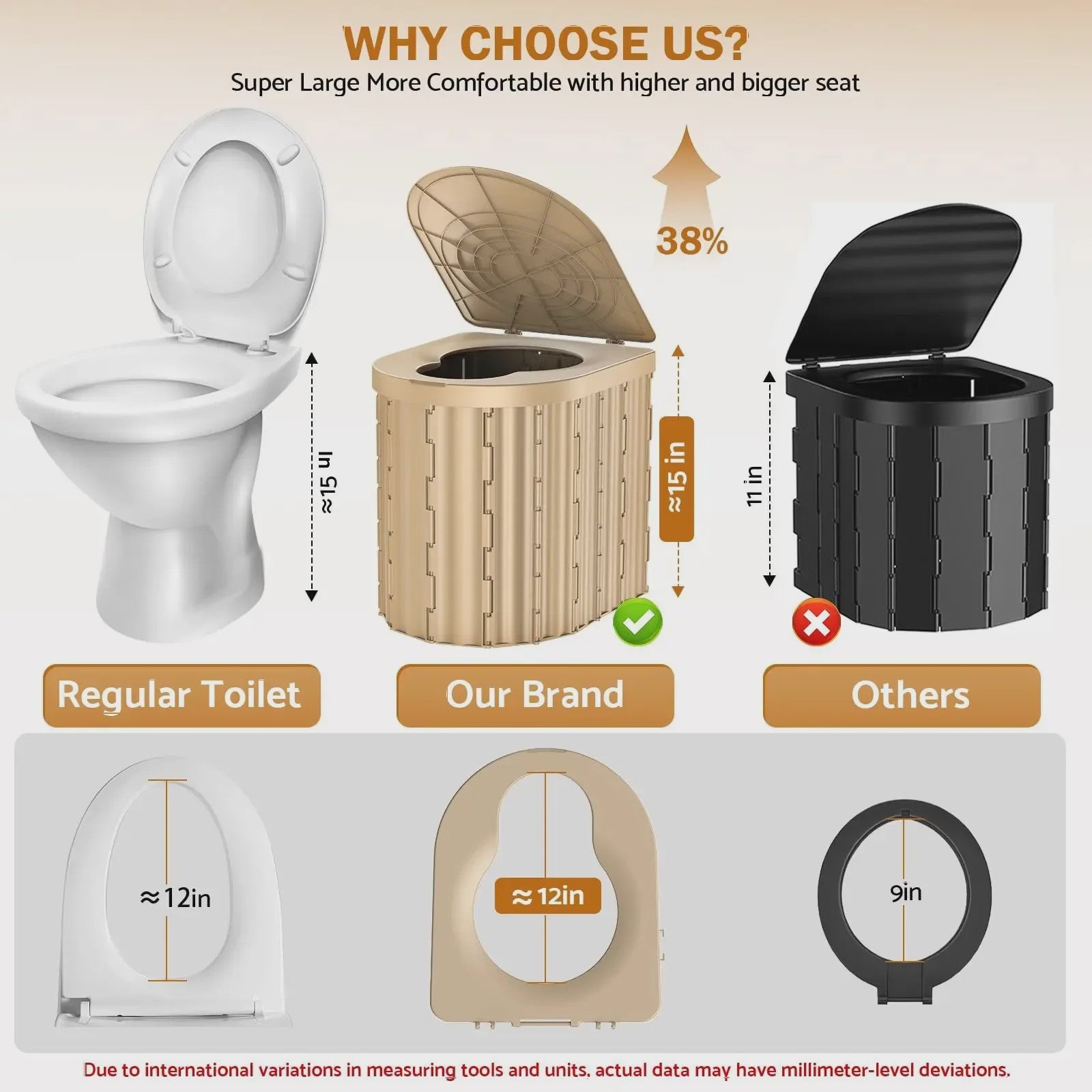 Draagbaar Camping Toilet - Opvouwbaar en Compact voor Auto, Camper, Boot & Buiten